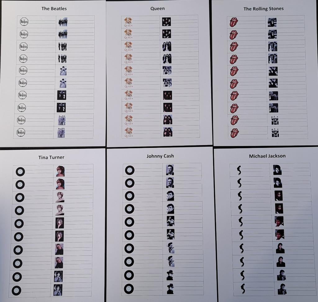 120 jukebox titelkaartjes (diverse artiesten), Ophalen of Verzenden, 1970 tot heden, Overige merken
