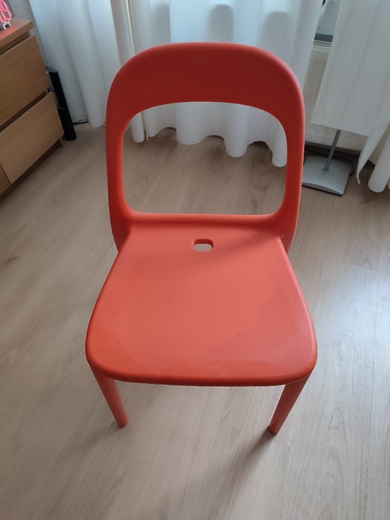 Ikea Stoel Oranje! 4x, Ophalen, Kunststof, Overige kleuren, Zo goed als nieuw