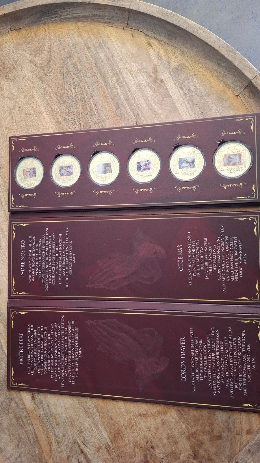 Pater Noster Civitas Vaticana – complete set 6 religieuze me, Ophalen of Verzenden, Buitenland, Munten