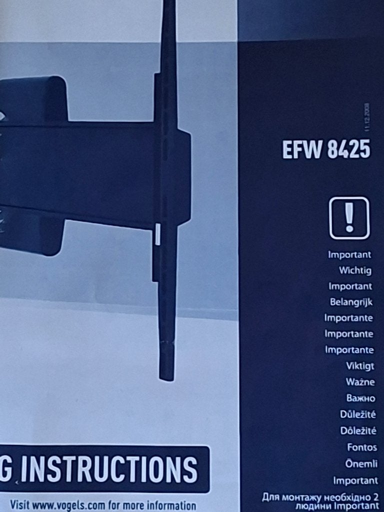 Draaibare Vogels TV beugel EFW 8425 (40-65 inch TV's), Ophalen, Gebruikt
