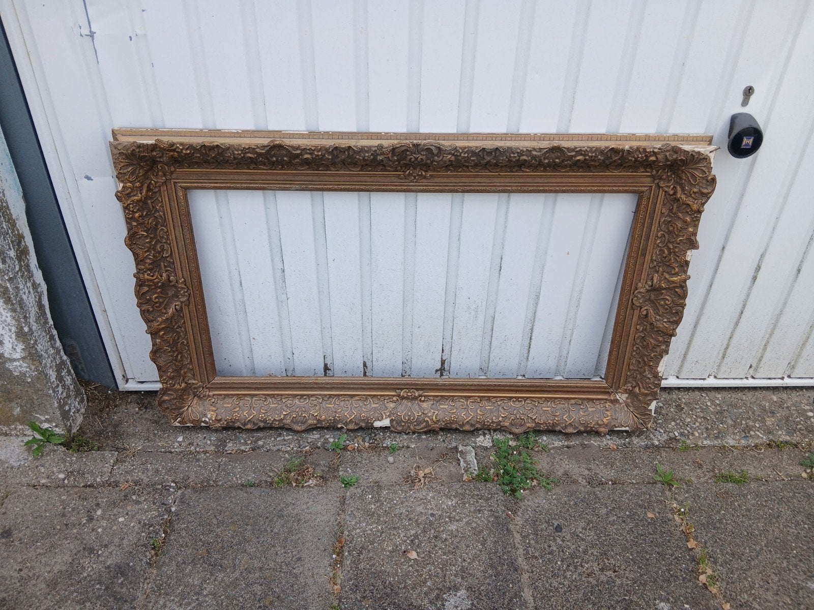 Antieke geornamenteerde schilderijlijst., Huis en Inrichting, Woonaccessoires | Lijsten, Gebruikt, Ophalen of Verzenden, 75 tot 100 cm
