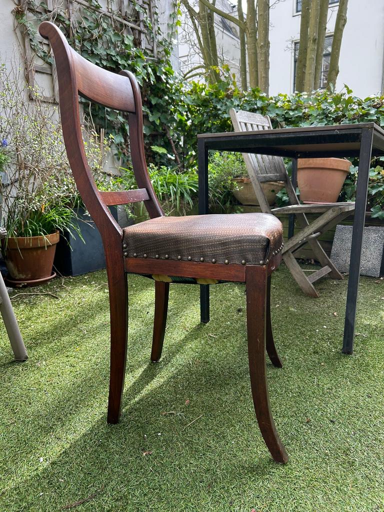 6 antieke/ vintage eetkamer stoelen, Ophalen