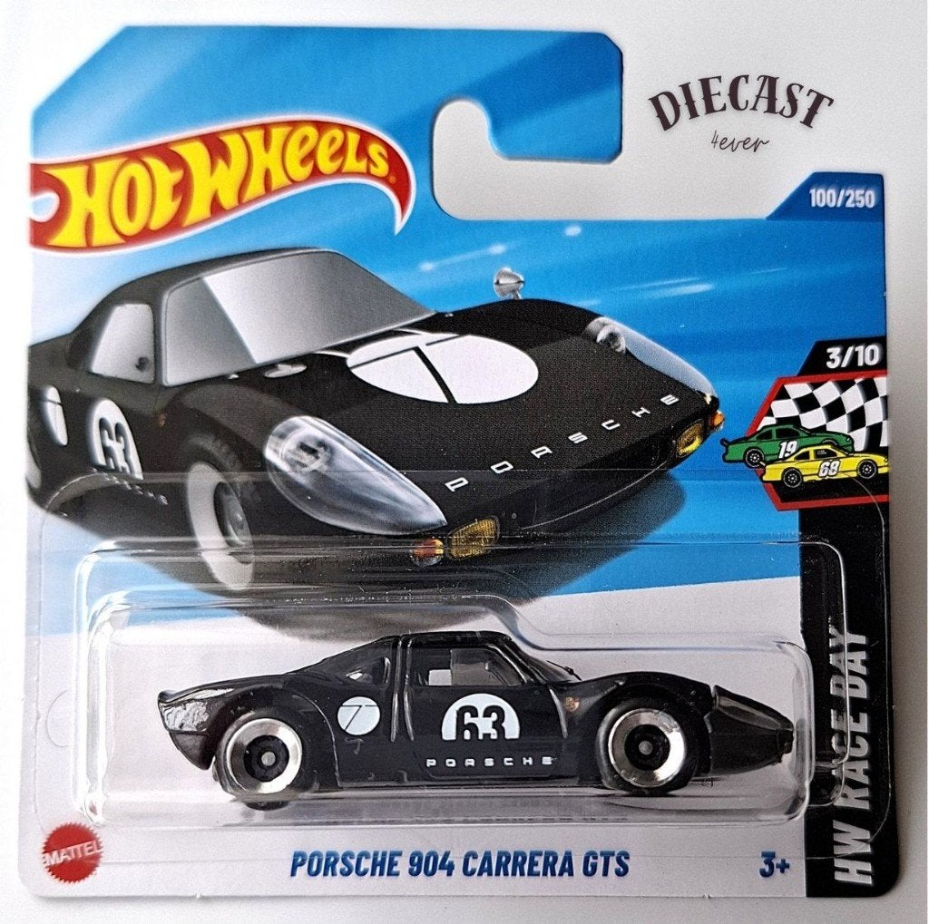 Hot Wheels Porsche 904 Carrera GTS, Zwart, Ophalen, Nieuw, Auto