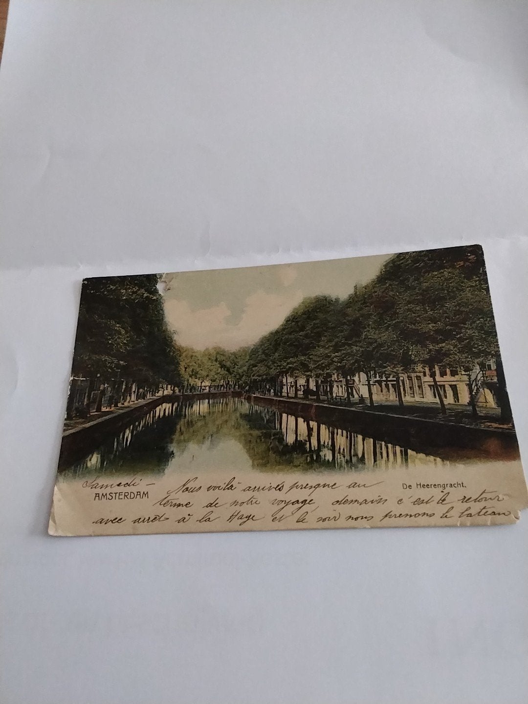 Oude Ansichtkaart Amsterdam Heeren- of Herengracht, Ophalen of Verzenden, Voor 1920, Gelopen, Noord-Holland