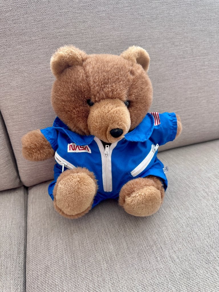Vintage NASA teddybeer – NASA beer – collectors item, Overige karakters, Verzenden, Zo goed als nieuw, Beer