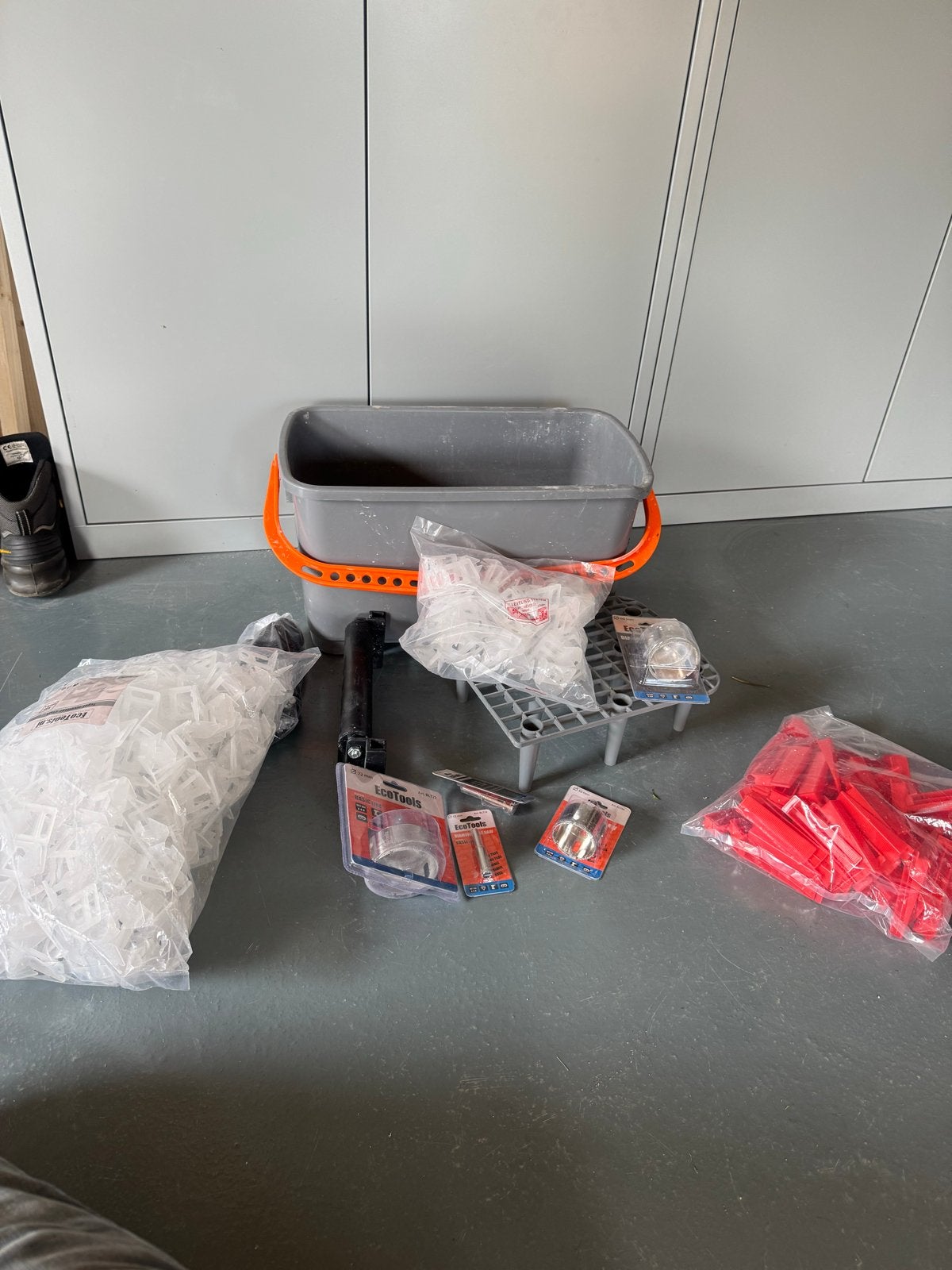 Tegel leg set met diverse boren nivelleersysteem, Ophalen, Gebruikt, Overige typen, Minder dan 20 cm