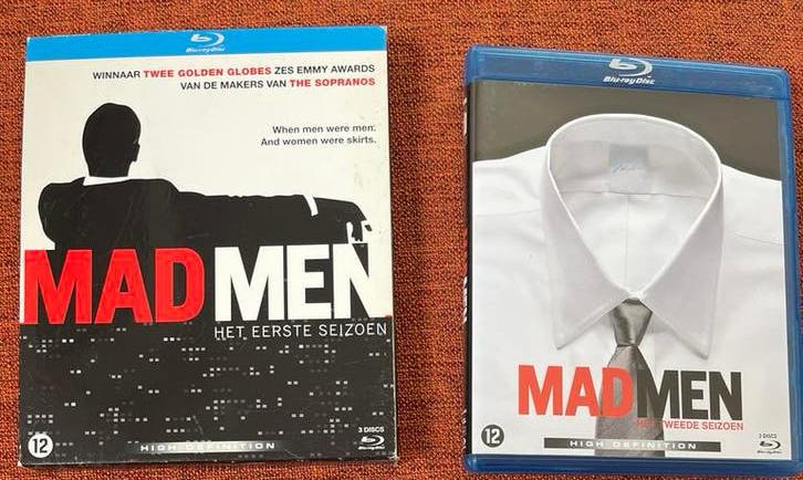 Mad Men Blu-ray Seizoen 1 en 2, Cd's en Dvd's, Blu-ray, Zo goed als nieuw, Drama, Ophalen of Verzenden