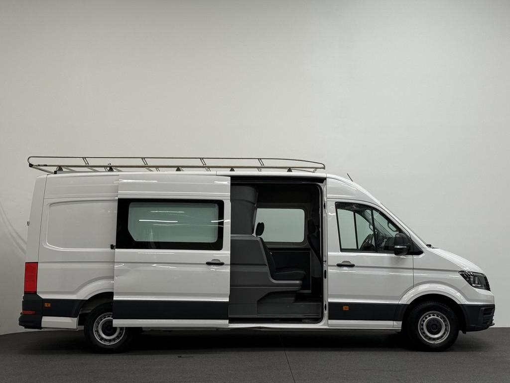 Volkswagen Crafter 35 2.0 TDI L4H3 Dubbele Cabine Automaat N, Auto's, Bestelauto's, Stof, Gebruikt, Zwart, 4 cilinders
