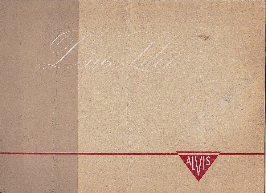 Alvis drie liter brochure auto, Verzenden, Zo goed als nieuw, Overige merken
