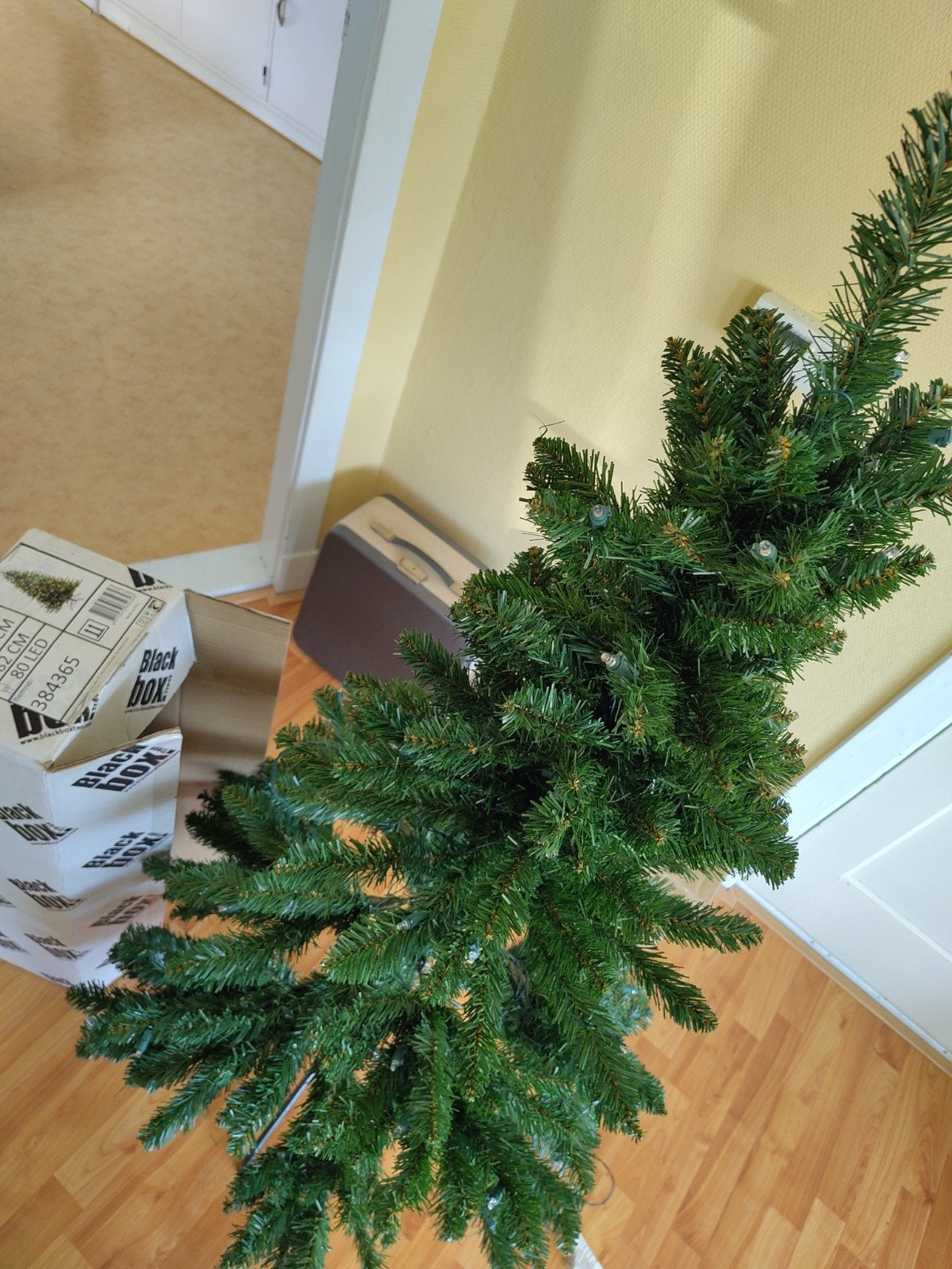 Kunstkerstboom inclusief ledverlichting, Ophalen of Verzenden, Zo goed als nieuw