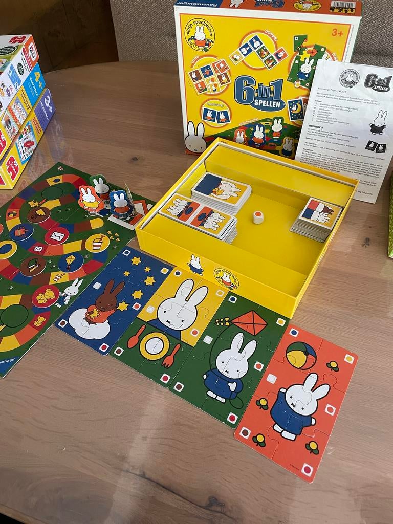 Nijntje 6-in-1 Spellen: Memory, Lotto, Domino & meer!, Hobby en Vrije tijd, Gezelschapsspellen | Bordspellen, Een of twee spelers