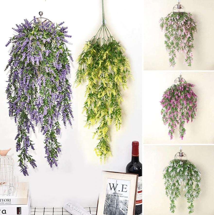 Kunst Lavendel Hangplant / Nep Sier Kunstplant Plant Muur, Verzenden, Nieuw