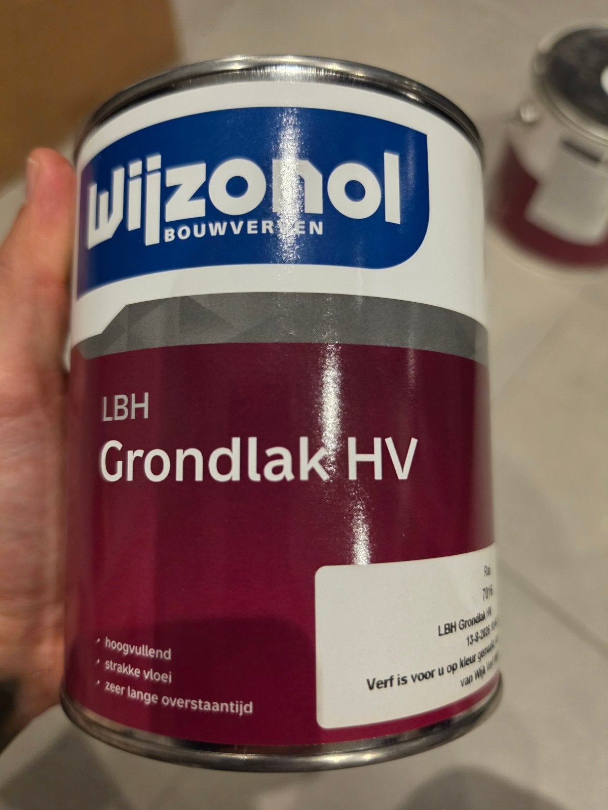 nieuw blik grondlak hv wijzonol 7016, Nieuw, Ophalen of Verzenden, Lak, Grijs