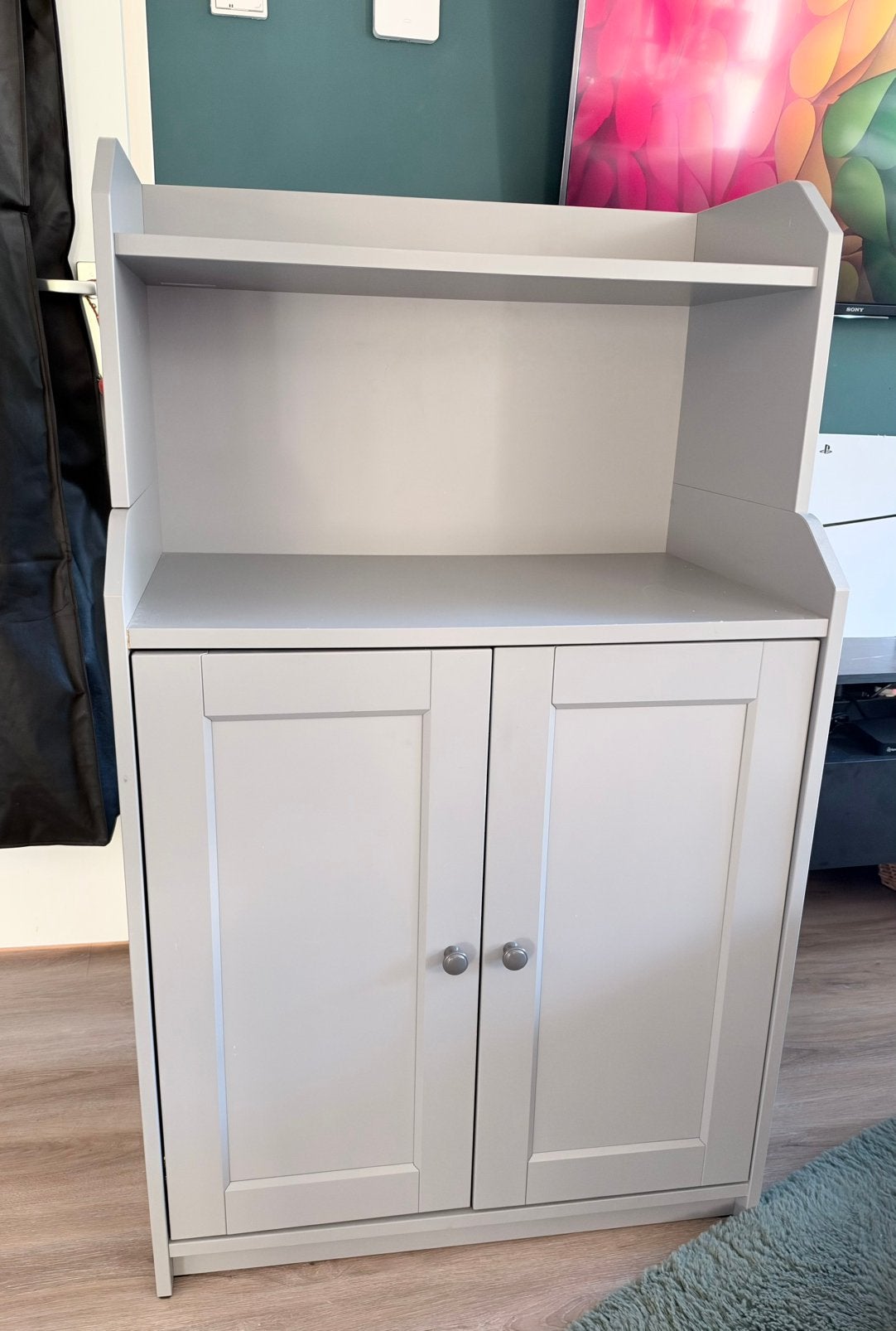 IKEA Hauga kast met 2 deuren GRIJS, Ophalen, Zo goed als nieuw