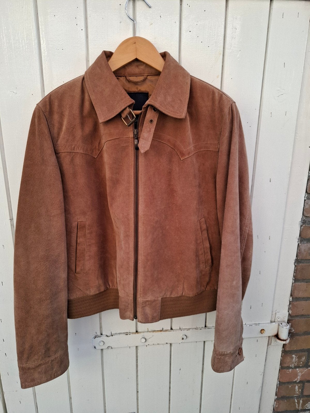 Arma kort suède, stoer jasje, mt.44,  z.g.a.n,  €75, Bruin, Verzenden, Arma, Maat 42/44 (L)
