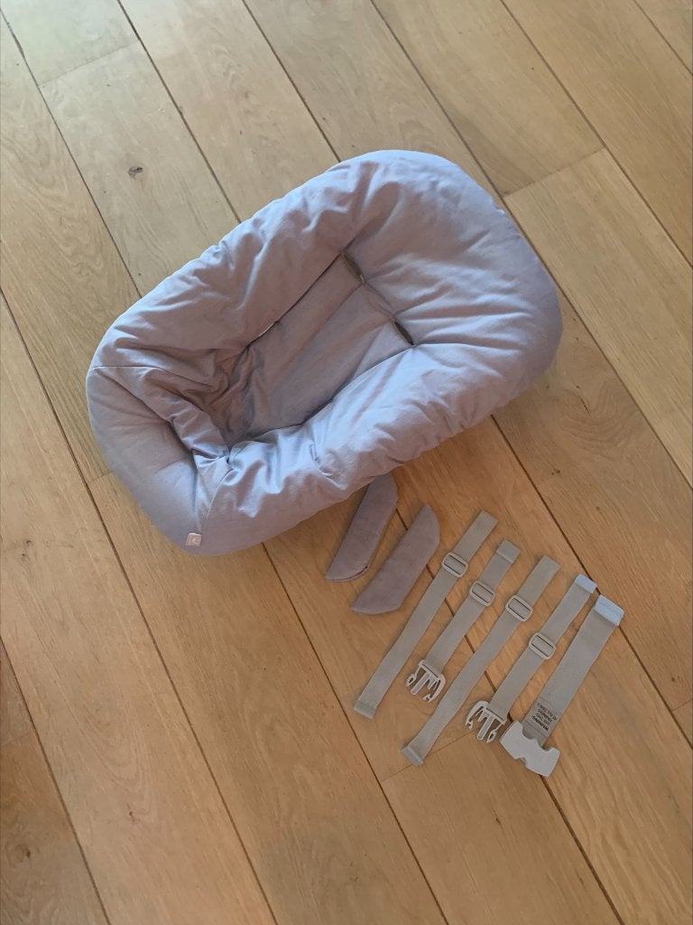 Stokke Tripp Trapp New Born Set Kinderstoel - Grijs, Ophalen, Zo goed als nieuw, Overige typen, Gordel(s)