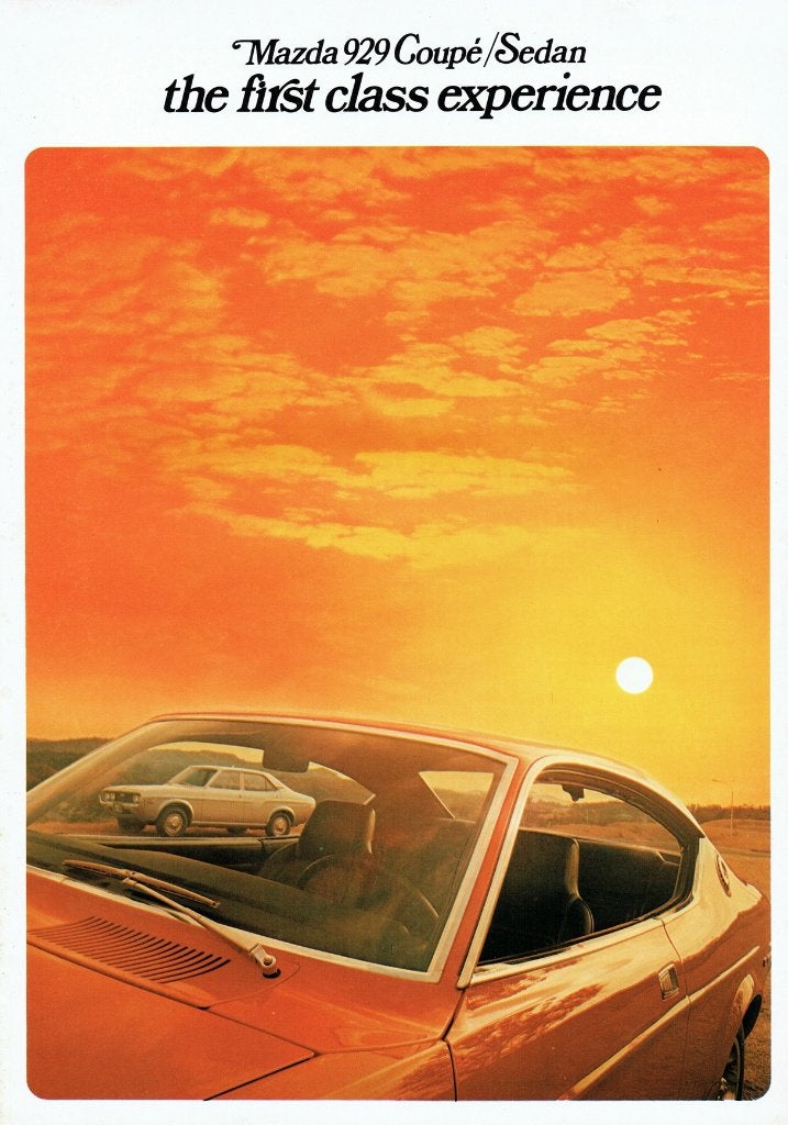 Folder Mazda 929 Sedan & Coupé (Belgische uitgave - ca.1974), Boeken, Auto's | Folders en Tijdschriften, Ophalen of Verzenden
