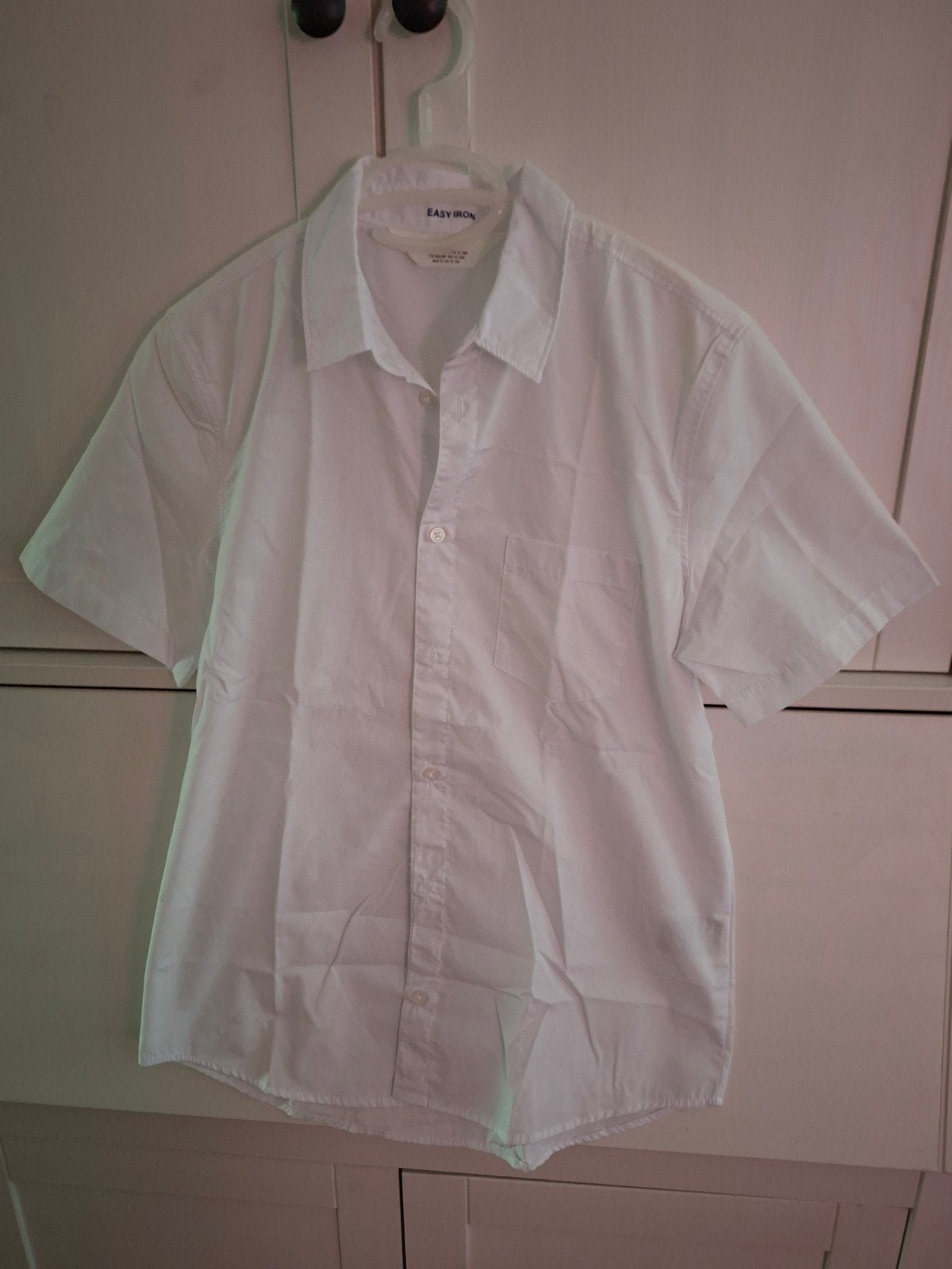 H&M Easy Iron wit overhemd, maat 158 (12-13 jaar), Ophalen, Zo goed als nieuw