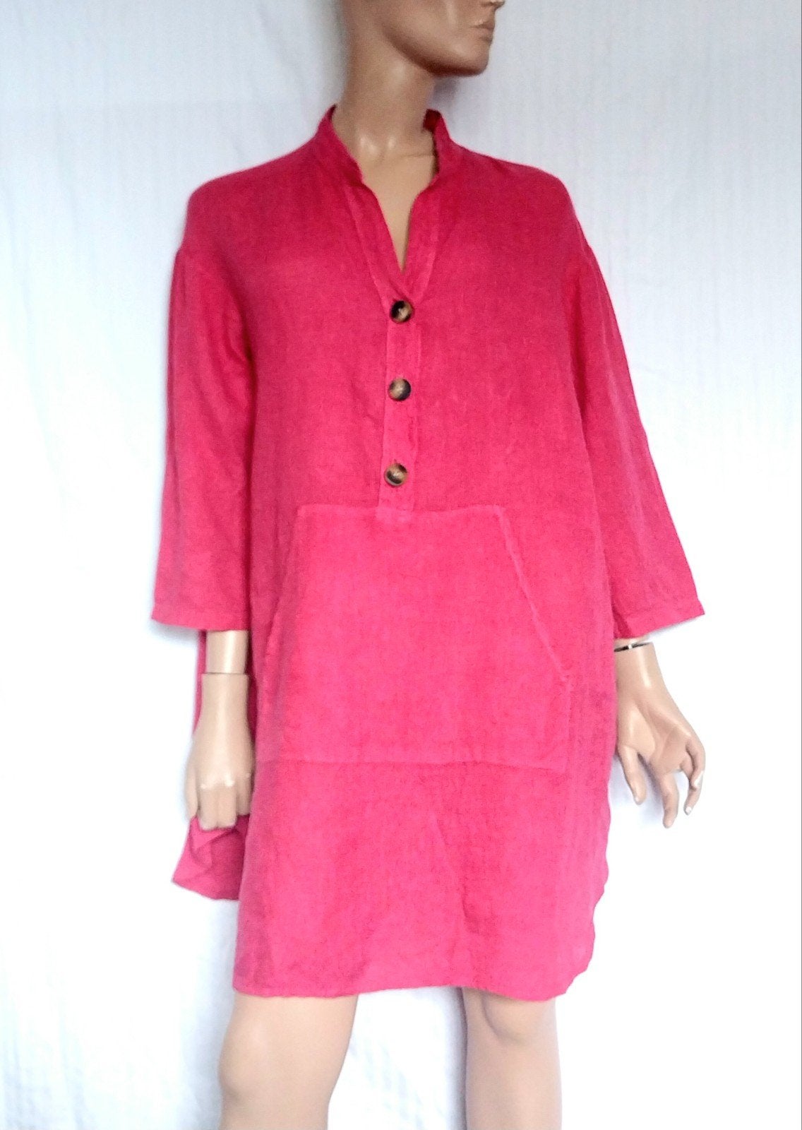 GINA LAURA LINNEN Blouse,  Maat 44, Kleding | Dames, Ophalen of Verzenden, Zo goed als nieuw, Maat 42/44 (L), Roze