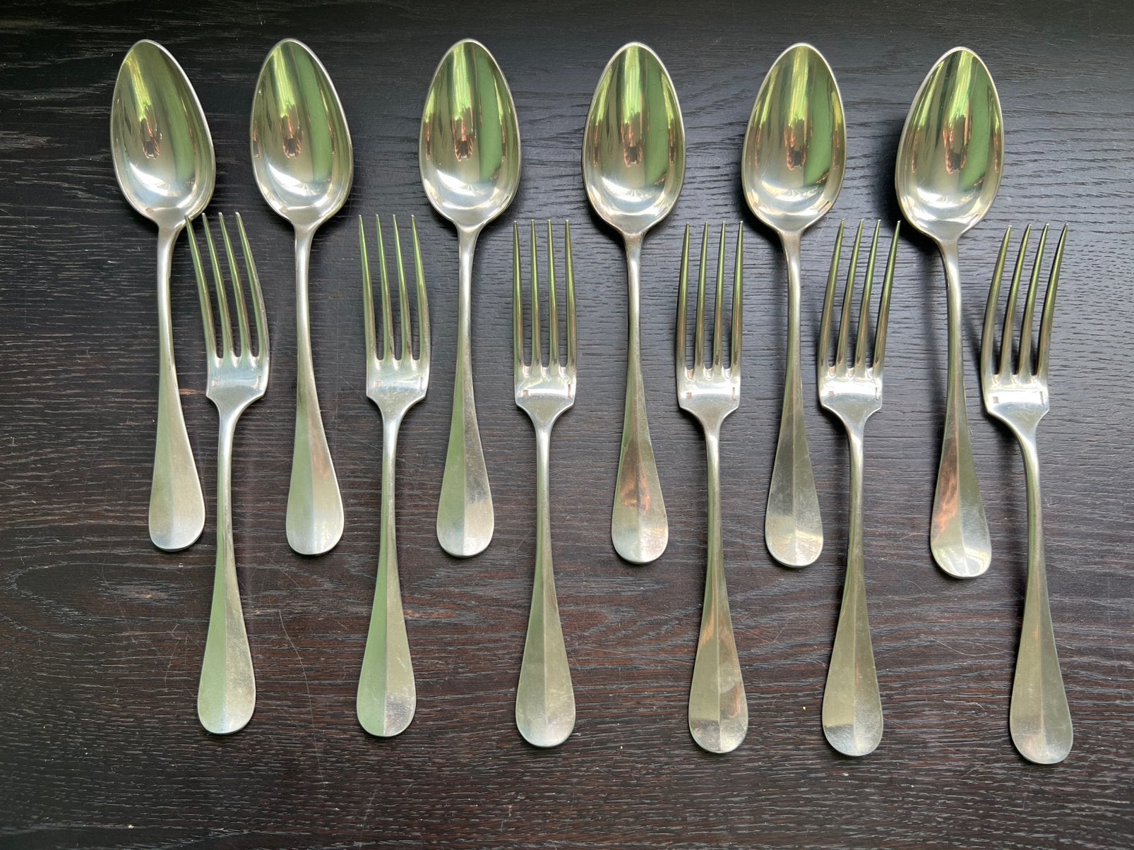6 persoons verzilverd dinerbestek Christofle (Hollands Glad), Ophalen of Verzenden