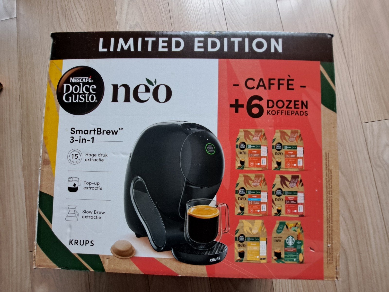 Te koop: Limited edition dolce gusto Neo nieuw zwart, Ophalen of Verzenden, 1 kopje, Koffiepads en cups, Afneembaar waterreservoir