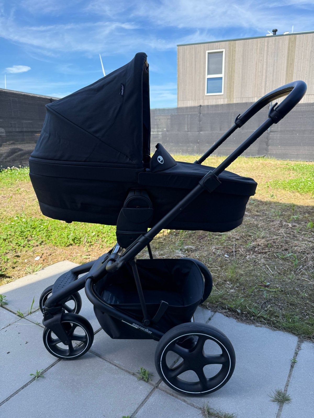 Easywalker Harvey 3 Combiwagen Zwart - Compleet, Gebruikt, Combiwagen, Met reiswieg, Ophalen