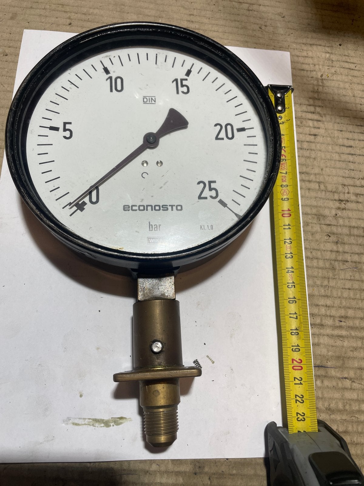 ECONOSTO WIKA Manometer - 0-25 bar Drukmeting, Ophalen, Gebruikt
