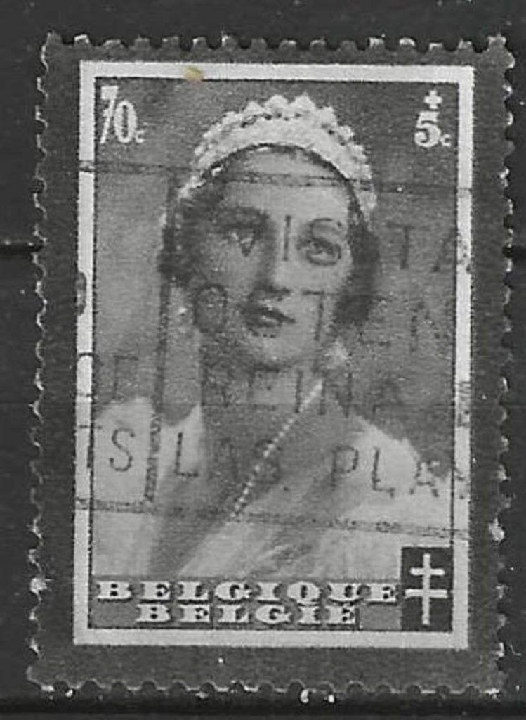 Belgie 1935 - Yvert/OBP 415 - Rouwzegel Koningin Astrid (ST), Verzenden, Gestempeld, Koninklijk huis