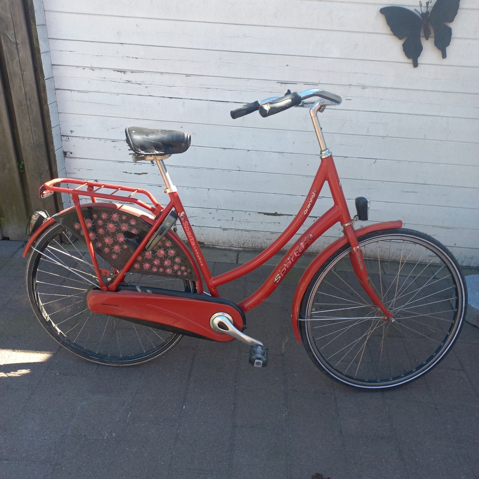Sparta Granny Ladybug fiets - Rood, Terugtraprem, Sparta, Ophalen of Verzenden, 53 tot 56 cm