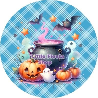 lf178 ouwel halloween 20x4,7cm eetbare cupcake rondjes vers, Ophalen of Verzenden, Nieuw, Cupcakes, Versiering