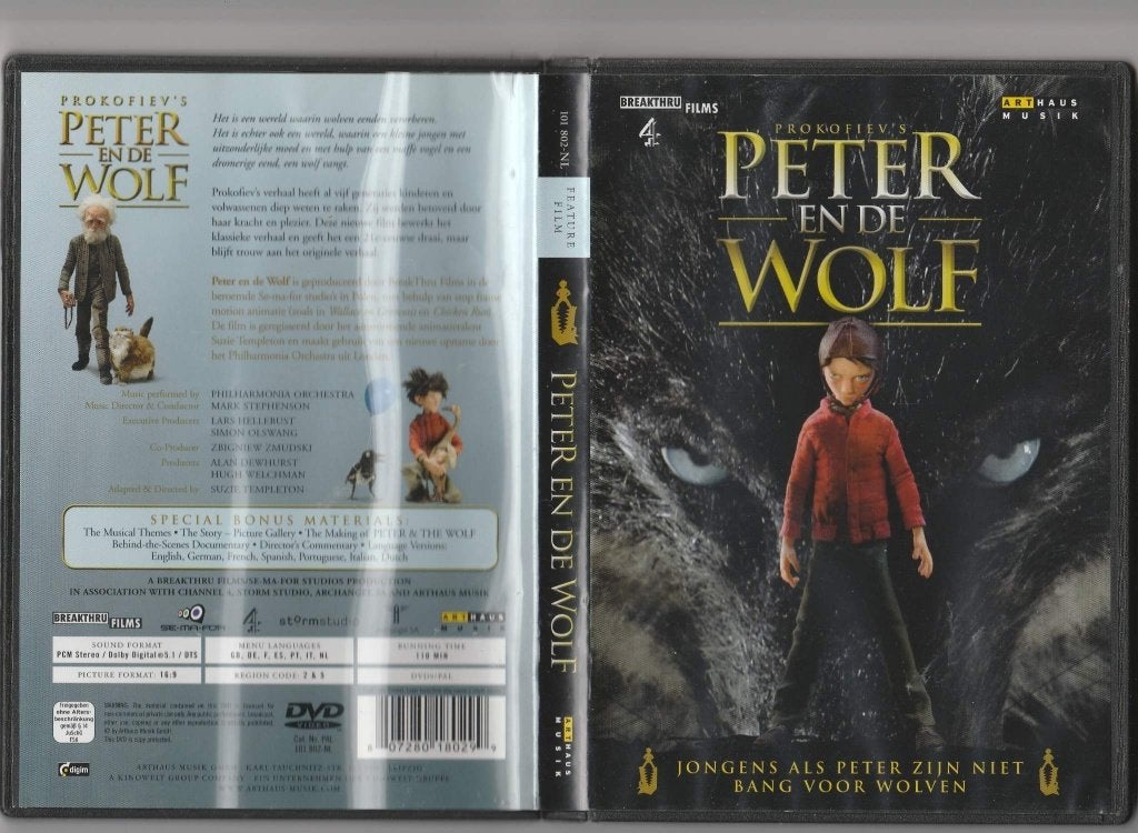 Peter en de wolf (DVD)"", Cd's en Dvd's, Alle leeftijden, Zo goed als nieuw, Inclusief doosje, Ophalen of Verzenden