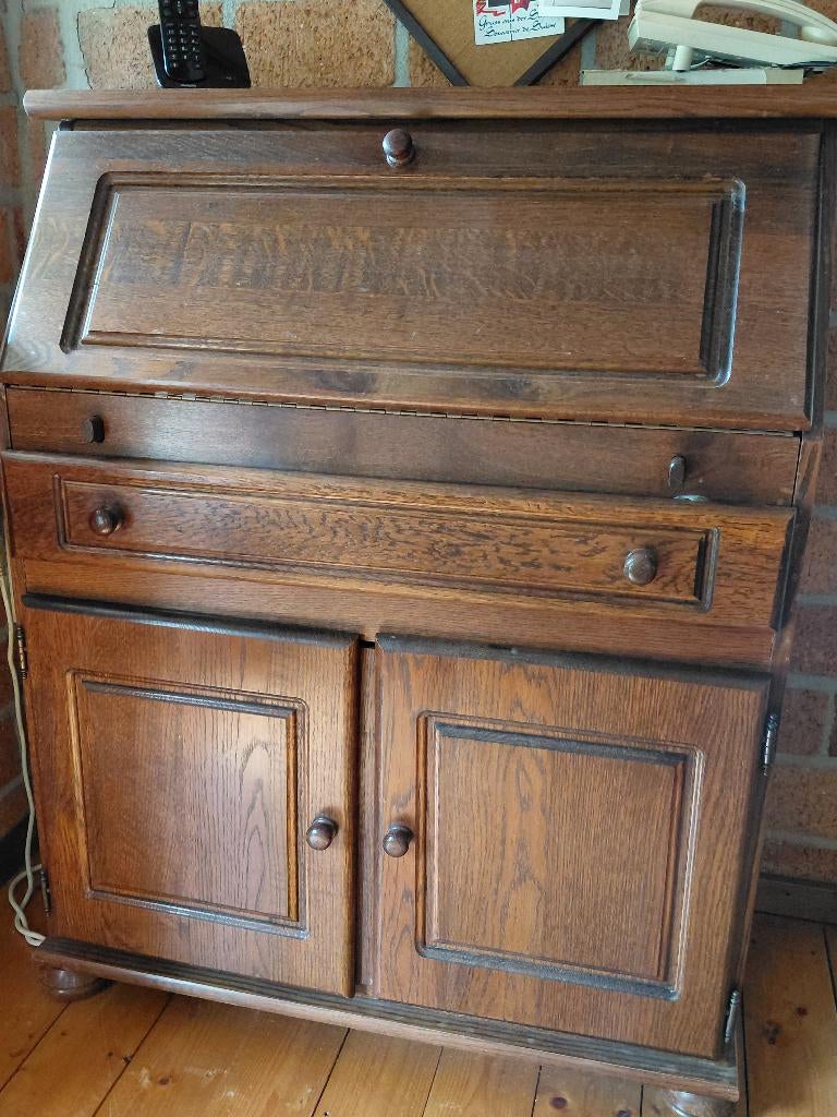 Secretaire, Ophalen, Gebruikt, Vroegere standaard vormgeving houten secretaire 100 jr geleden