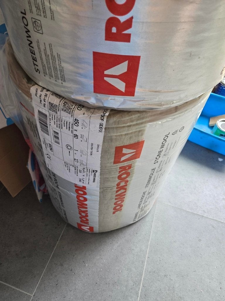 Steemwol 120mm 8m2 op rol, Doe-het-zelf en Verbouw, Ophalen, Dakisolatie, 12 cm of meer, Nieuw