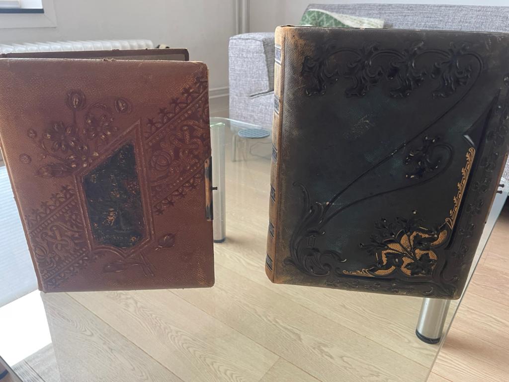 Oude fotoalbums, Ophalen
