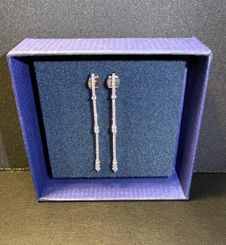 925 sterling zilveren oorhangers met zirkonia’s, Met kristal, Hangers, Ophalen of Verzenden, Zo goed als nieuw