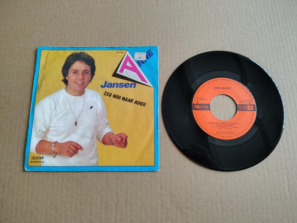 7" Single: Arne Jansen - Zeg Nou Maar Adieu (1986) Telstar, Cd's en Dvd's, Vinyl Singles, Verzenden, Gebruikt, Nederlandstalig