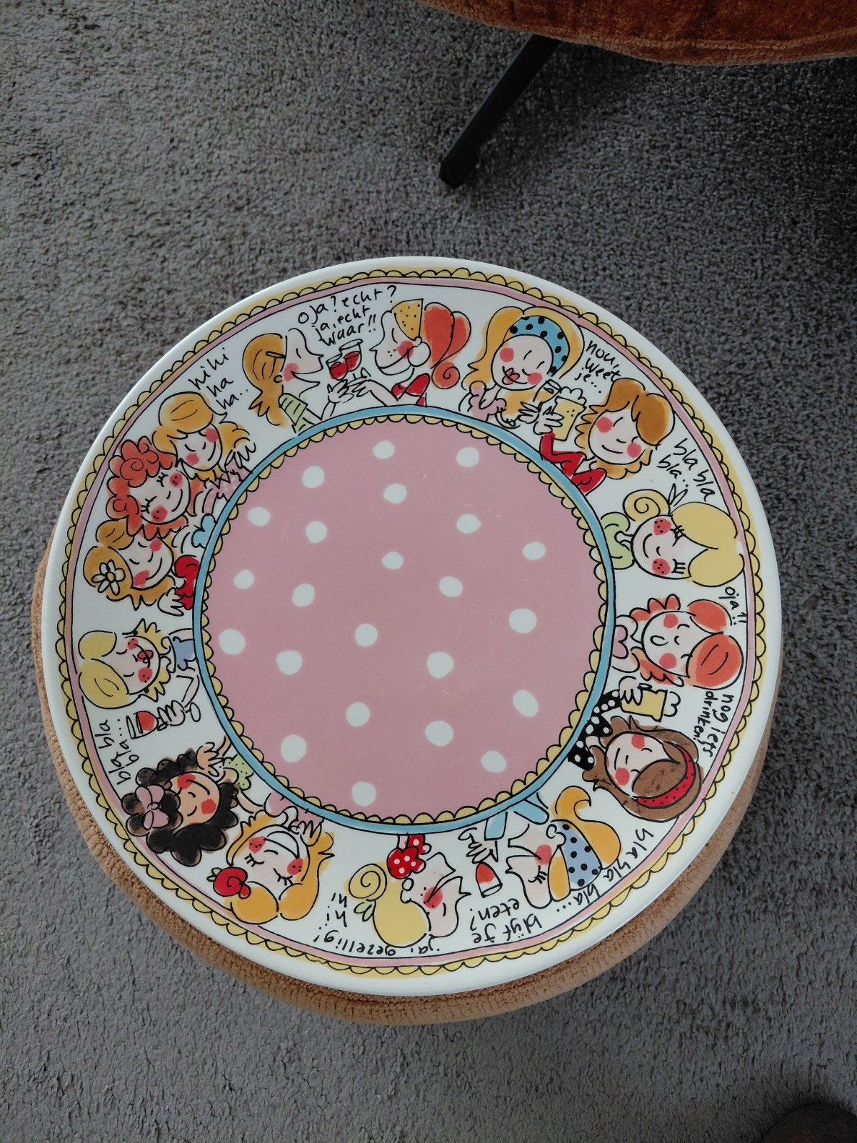 Blond Amsterdam Hapjes Bord 33.5cm - Gezelligheid, Ophalen, Zo goed als nieuw, Bord(en), Aardewerk