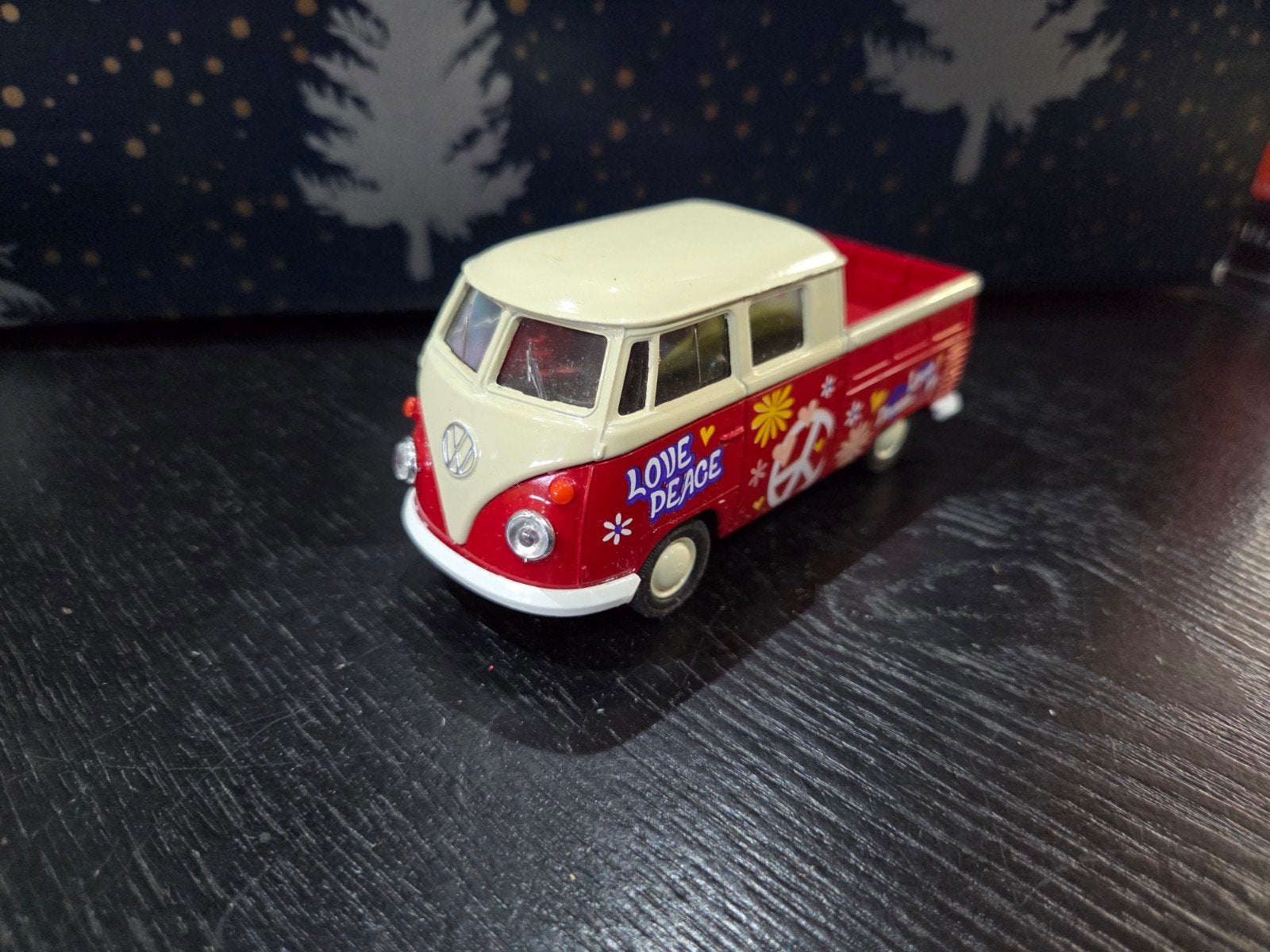 Vw T1 Double Cabin Love/Peace Welly Nex, Ophalen of Verzenden, Zo goed als nieuw, Auto, Overige merken