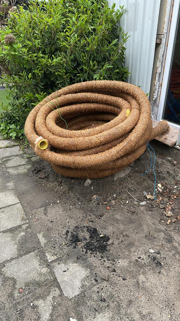 Drainage kokos 40 mtr 100mm nieuw, Ophalen of Verzenden, Gebruikt, Overige typen