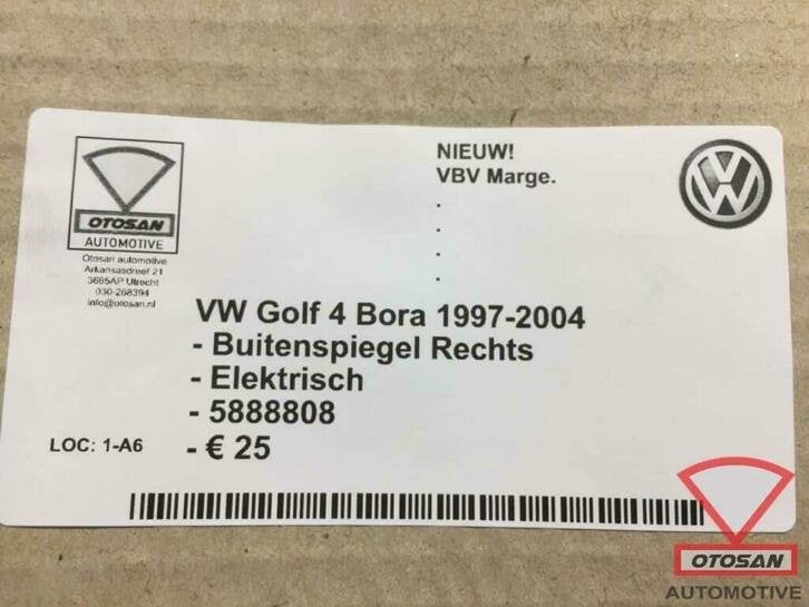 vw golf 4 bora buitenspiegel spiegel rechts elekt. nieuw! 58, Volkswagen, Volkswagen AG, Nieuw, Berliner Ring 2
38440  Wolfsburg, DE