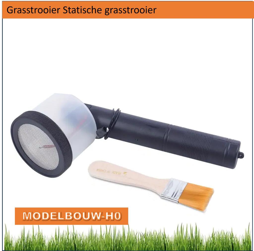 Elektrostatische Grasstrooier statisch gras en batterijen., Overige merken, Natuur, Gelijkstroom of Wisselstroom, Nieuw