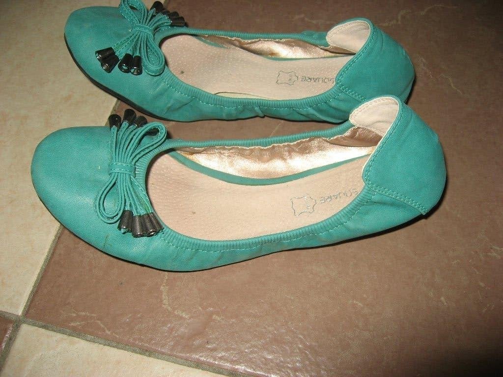 nieuwe mooie groene lederen Italiaanse ballerina's , mt 37, Verzenden, Nieuw, Ballerina's, Groen
