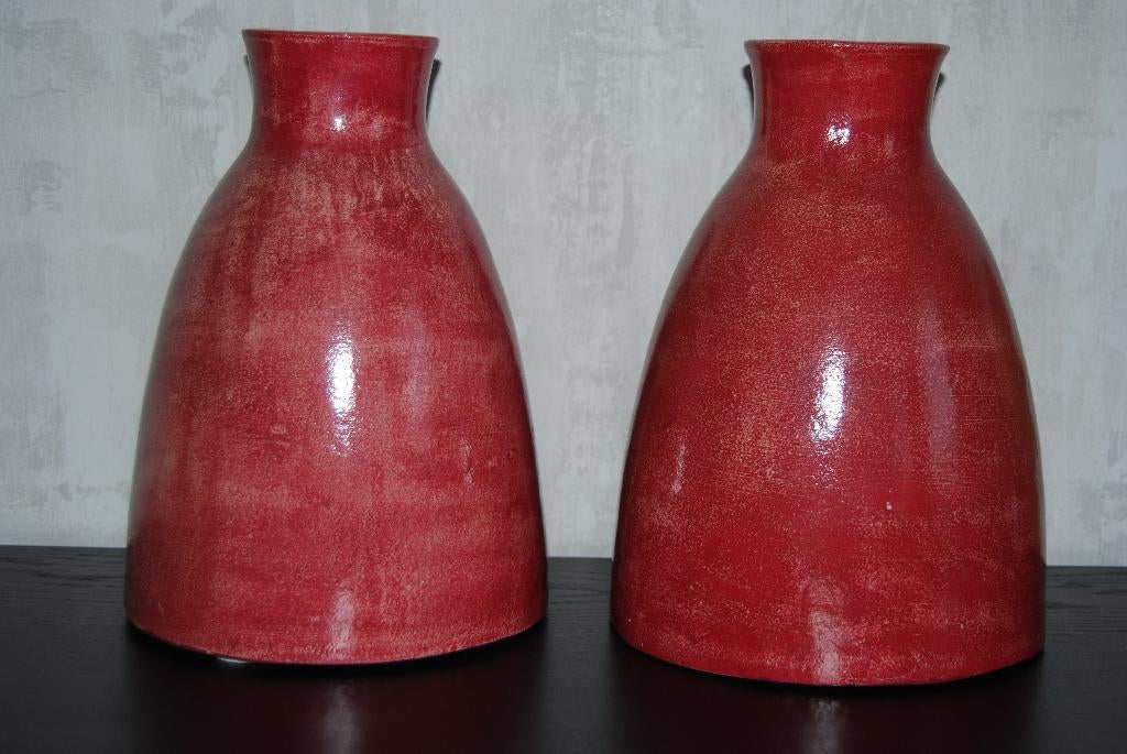 2 Aardewerk Siervazen, Ophalen, Overige kleuren, Aardewerk of Porselein, Zo goed als nieuw