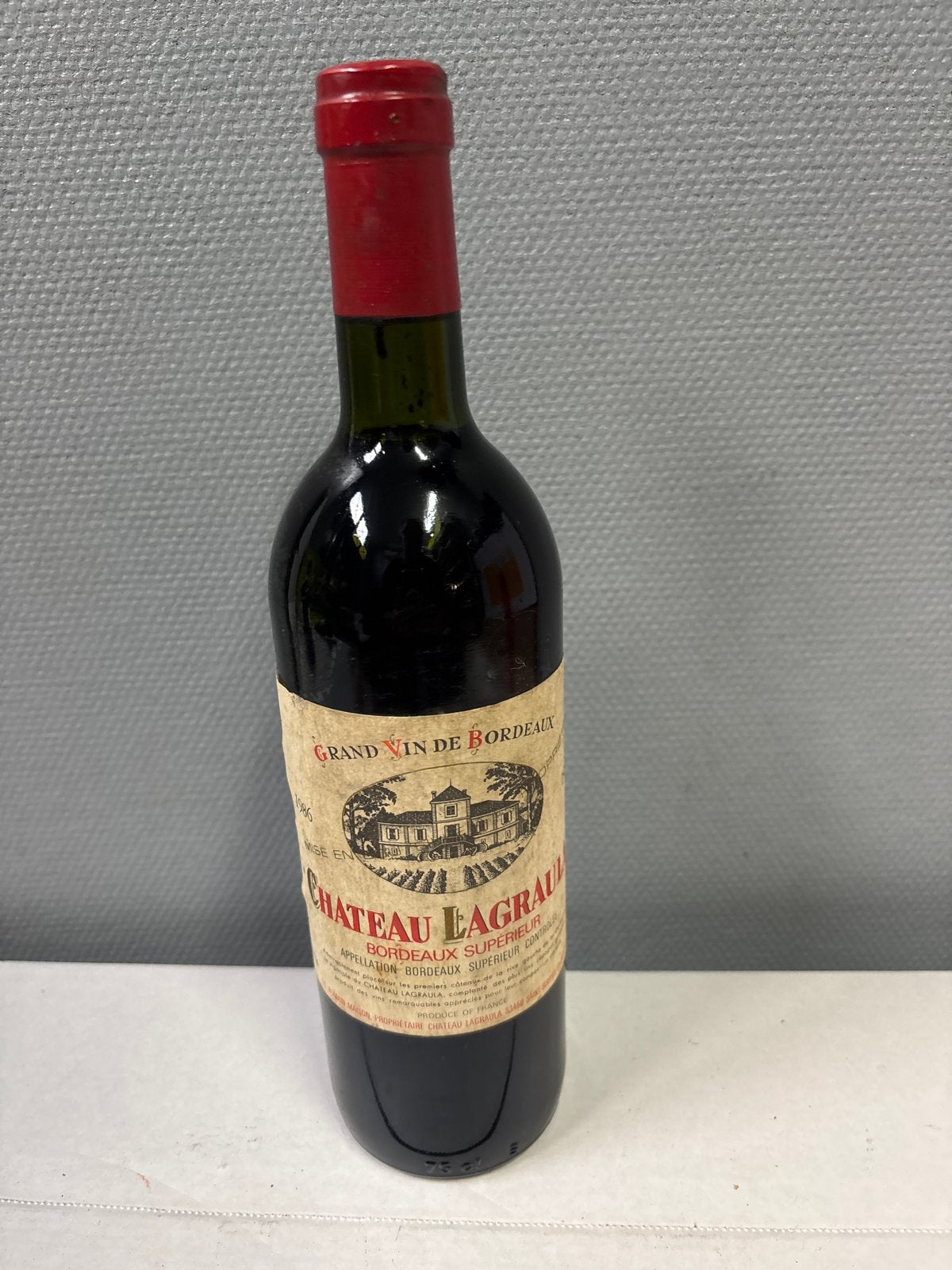 Chateau Lagraula Bordeaux Superieur 1986, Ophalen of Verzenden, Gebruikt, Frankrijk, Rode wijn