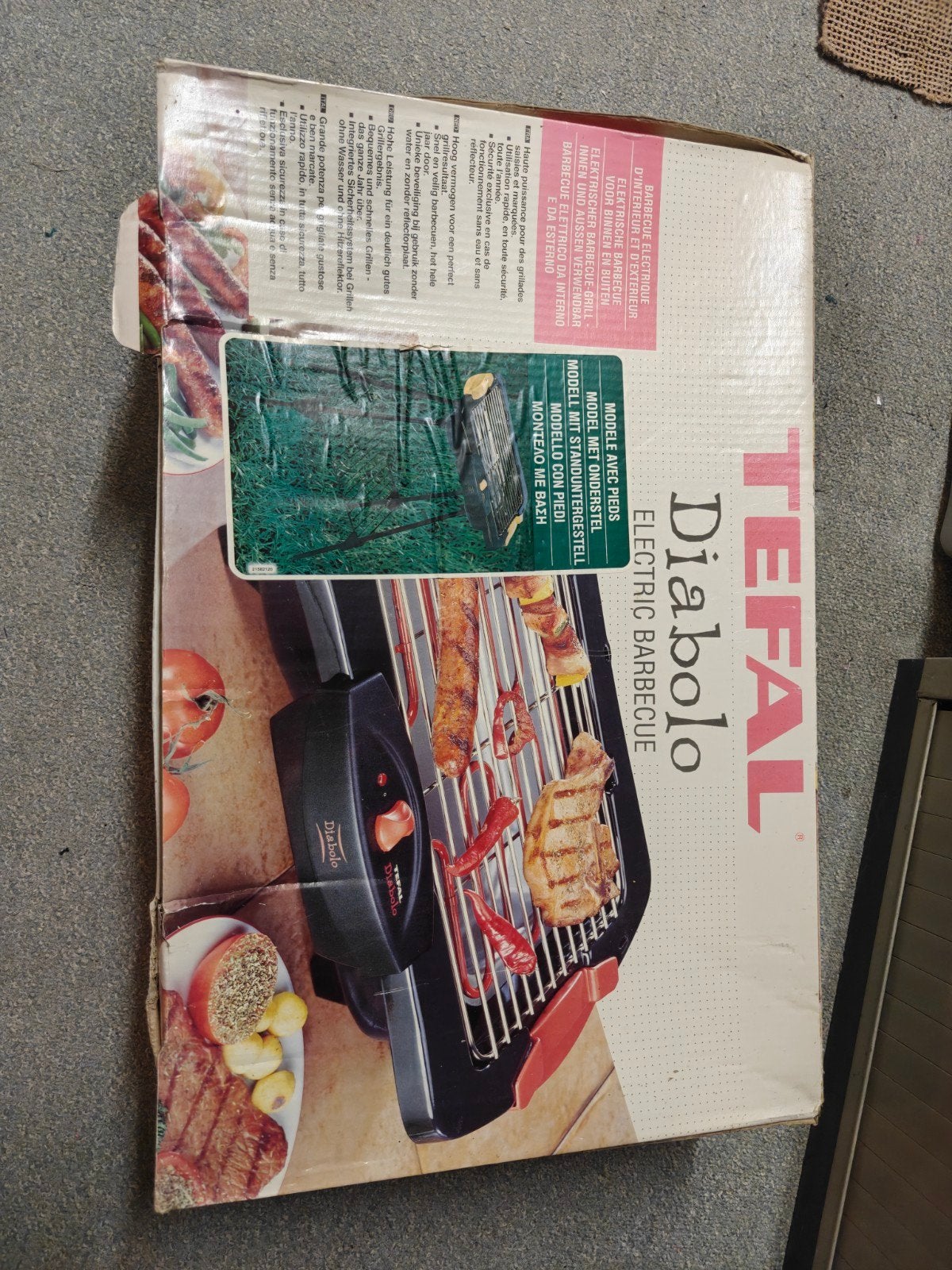 Tefal Diabolo elektrische barbecue - Gebruikt, Ophalen of Verzenden, Gebruikt, Tefal
