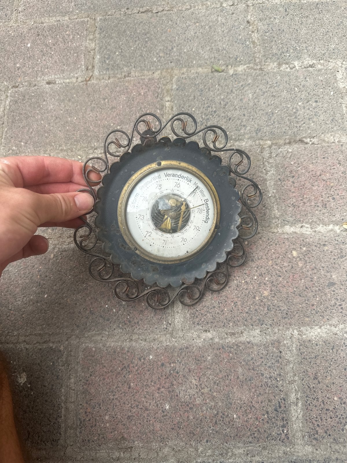 Antieke Barometer - Decoratief en Functioneel, Audio, Tv en Foto, Weerstations en Barometers, Ophalen of Verzenden, Gebruikt, Barometer