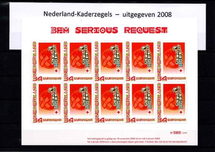 3 FM Serious Request 2008, Verzenden, Na 1940, Postfris
