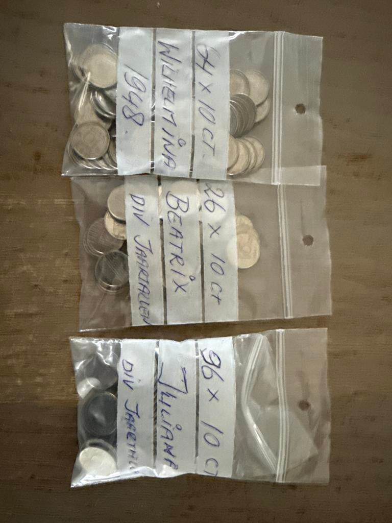 Nederlandse 10 cent munten (dubbeltjes), Ophalen of Verzenden, Koningin Wilhelmina, 10 cent, Setje