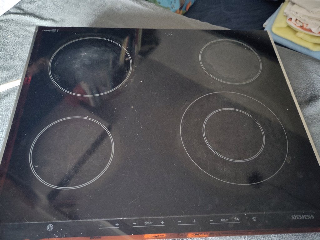 Keramische kookplaat, Witgoed en Apparatuur, Kookplaten, Ophalen, Gebruikt, Keramisch, 4 kookzones