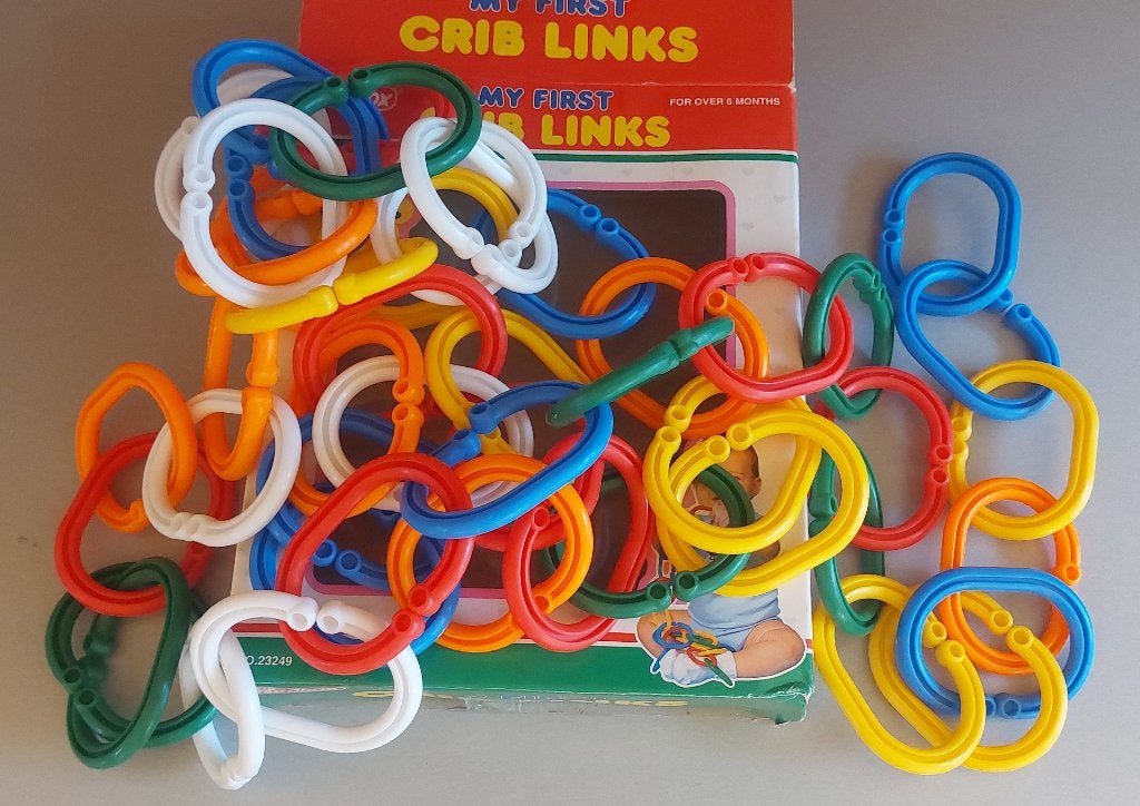 Baby box ringen - crib links - 48 stuks, Kinderen en Baby's, Ophalen of Verzenden, Zo goed als nieuw